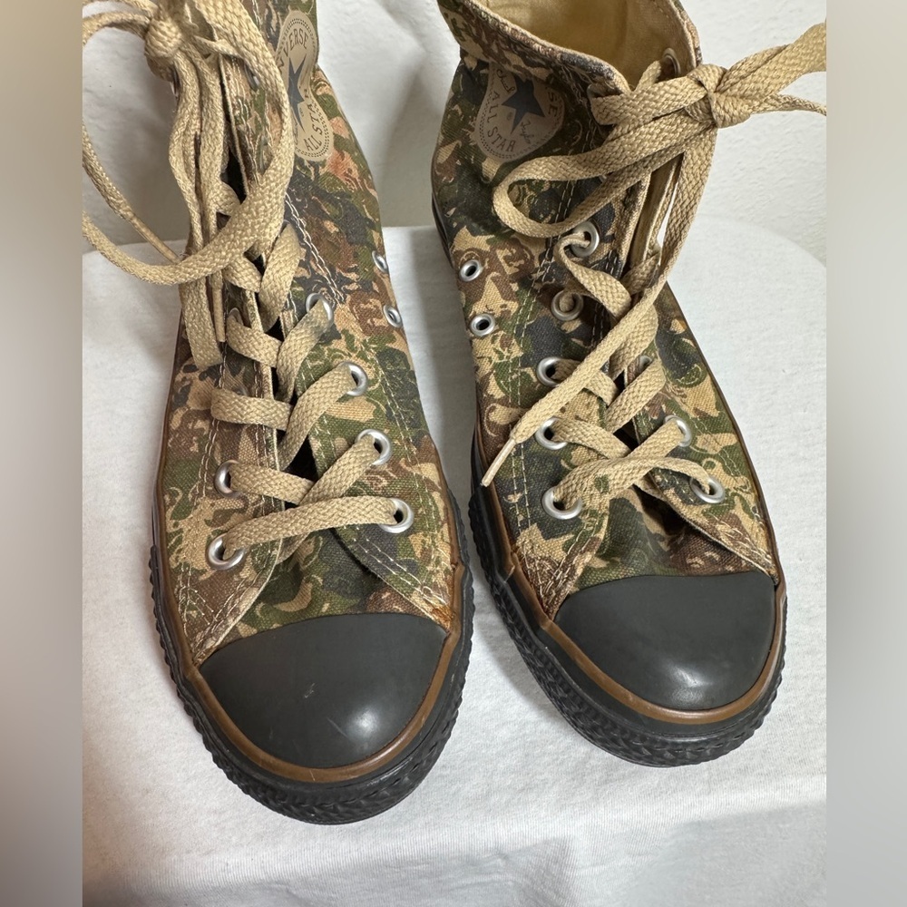 Converse All Star Rare Gas Mask Camo Camouflage High Top Tan Sneakers Men’s 5 - Picture 11 of 16